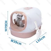 Nobleza 48WLN - Kattenbak met Kattenbakschep - 55x39x36 cm - Bruin