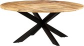 Eettafel rond 175x75 cm ruw mangohout