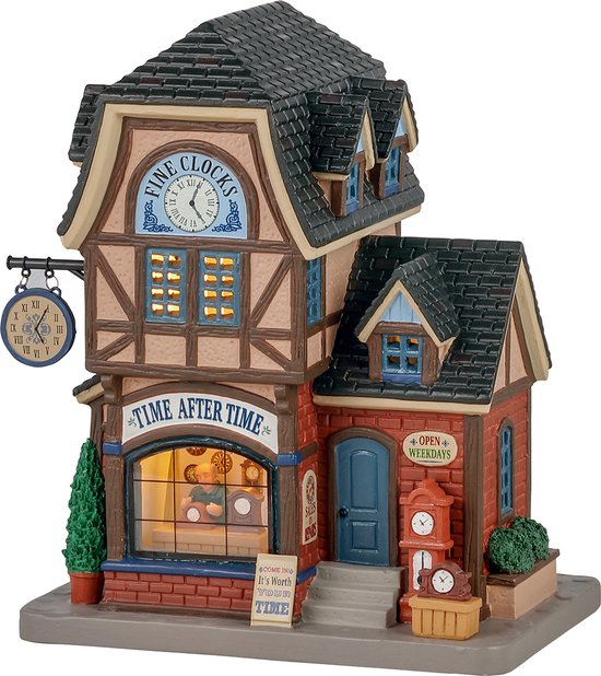 Lemax - 'Time After Time' - Verlicht gebouw - Exclusief adapter (werkt ook op batterijen)