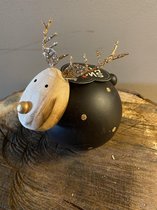 Swiet home rendier bol 13x10cm kerst kerst decoratie