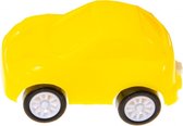 speelgoedauto Fluo 4,5 x 2,5 cm polypropyleen geel