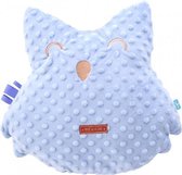 knuffel uil junior blauw 32 x 29 cm