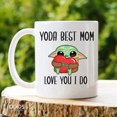 Yoda Best Mom- Customized mokken en bekers - mokken met tekst - mokken - bekers - cadeautje - cadeau voor vrouw - cadeau vor man - keramiek servies - cadeautje voor haar - cadeautje voor hem