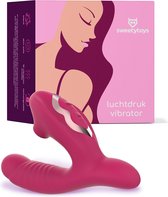 SweetyToys Luchtdruk Vibrator - Discreet & Stille Clitoris Zuiger - 20 Standen & USB oplaadbaar - met E-Book - Pink