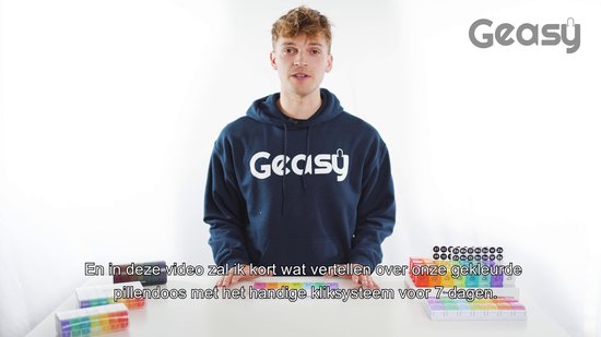 GEASY Pillendoos 7 dagen - Pillendoos met handig kliksysteem - Medicijndoos met Grote vakken - Pillndoos 7 dagen met sterke vergrendeling - Nederlandstalige Pillendoos - Medicijndoosje 7 dagen – Pillendoosje