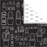 dubbelzijdig designpapier cactus 30,5 cm 3 stuks