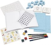 Textiel papier versierset 26-delig multicolor