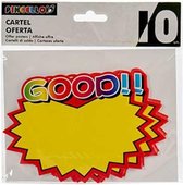 promotiestickers good 10 x 14 cm papier geel 10 stuks