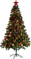 Arbre de Noël artificiel Everlands Imperial - Complet avec décoration et éclairage LED - 210cm