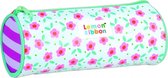 etui Bunny meisjes 21 x 8 cm polyester wit/groen