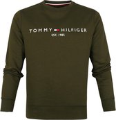 Tommy Hilfiger Trui Logo Olijfgroen - maat XXL