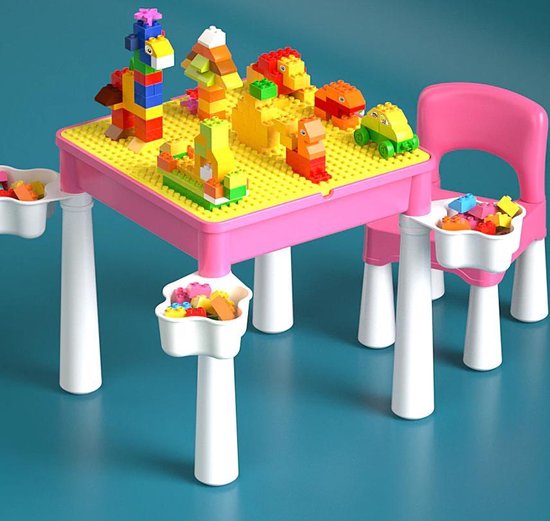 Kinder Speeltafel Met Blokjes Tafel Bureau Lego Tafel Voor