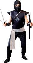 Widmann - Ninja & Samurai Kostuum - Genadeloze Nijdige Ninja Japan - Meisje - zwart - Maat 158 - Carnavalskleding - Verkleedkleding