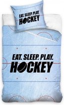 dekbedovertrek Hockey 200 x 140 cm katoen blauw