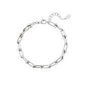 Armband gekoppelde ketting - Yehwang - Schakelarmband - One size - Zilver