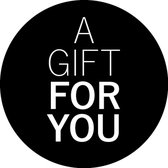 Sluitsticker - Sluitzegel – A Gift For You | Zwart / Wit | Bedankje – Envelop | Chique | Envelop stickers | Cadeau – Gift – Cadeauzakje – Traktatie | Chique inpakken | DH Collection