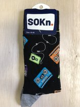 SOKn. trendy sokken WALKMAN/RADIO maat 40-46  (Ook leuk om kado te geven !)