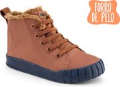 Bibi Comfy Winter Sneakers with Fur - Caramel