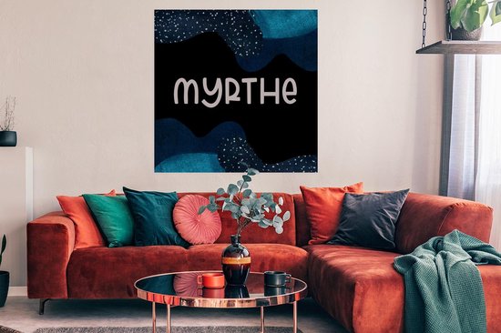 Affiche Myrthe - Pastel - Fille - 100x100 cm XXL