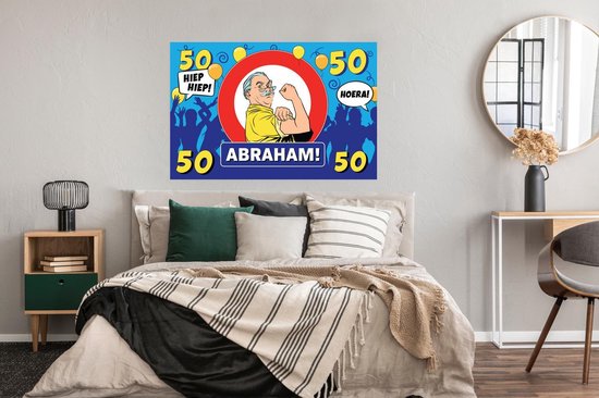 Affiche Anniversaire - 50 Ans Abraham - Anniversaire - 120x80 cm