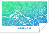 Poster Stadskaart - Arnhem - Blauw - 60x40 cm - Plattegrond