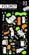 stickervel Cats junior 19 x 10 cm PVC wit/oranje