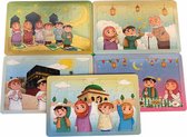 Islamitisch puzzelcadeau voor moslimkinderen - set van 5 stuks -  Islamic Puzzle Gift