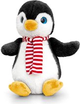 Keel Toys - Kerst Knuffel Pinguin met Sjaal - 25 cm