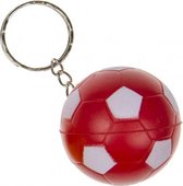 sleutelhanger voetbal rood 4 cm