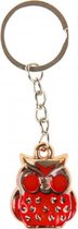 sleutelhanger uil junior 3,5 cm rood