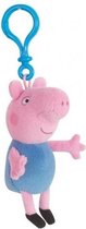 sleutelhanger Peppa Pig pluche blauw 17 cm