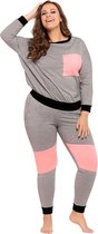 Grijze en roze lange PIGEON pyjama 3XL