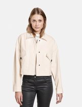 TAIFUN Dames Kort jasje met klepzakken Canvas-44