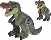 knuffel Jurassic T-Rex 25 cm pluche/polyester groen