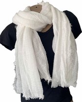 Witte Katoenen Sjaal dames kopen? Kijk snel! | bol.com