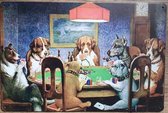 honden spelen poker Reclamebord van metaal METALEN-WANDBORD - MUURPLAAT - VINTAGE - RETRO - HORECA- BORD-WANDDECORATIE -TEKSTBORD - DECORATIEBORD - RECLAMEPLAAT - WANDPLAAT - NOSTA