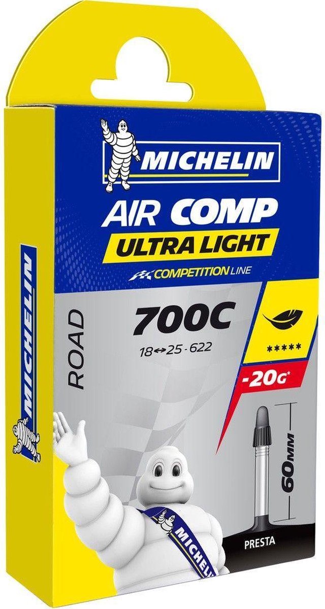 Michelin Aircomp 27/28 inch, A1, presta ventiel 60 mm - Ventiel SV 60mm