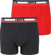Levi's Boxershorts 2-Pack Rood Grijs - maat XXL