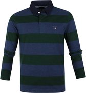 Gant Polo Poloshirt Rugger Strepen Donkergroen - maat XL