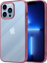 ShieldCase Metallic bumper case geschikt voor Apple iPhone 13 Pro - roze - Shockcase Shockproof hoesje metalen uitstraling - Hardcase hoesje - Hard Case met stootrand hoesje met bumpers beschermhoesje