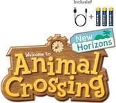 Animal Crossing Logo Lamp - Incl. USB kabel + 3 AAA Batterijen