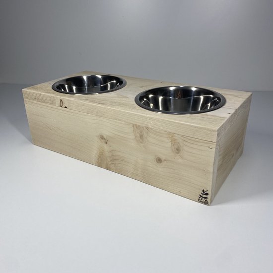 Voerbak steigerhout maat L Naturel