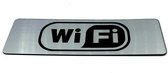 Deurbordje met tekst Wifi - Deur Tekstbordje - Deur - Zelfklevend - Bordje - RVS Look - 150 mm x 50 mm x 1,6 mm - 5 jaar Garantie
