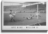 Walljar - AFC Ajax - Willem II '52 - Muurdecoratie - Canvas schilderij
