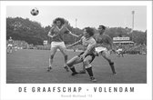 Walljar - De Graafschap - Volendam '73 - Zwart wit poster met lijst