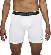 Nike Pro Short Tight  Sportonderbroek - Maat XL  - Mannen - wit - zwart