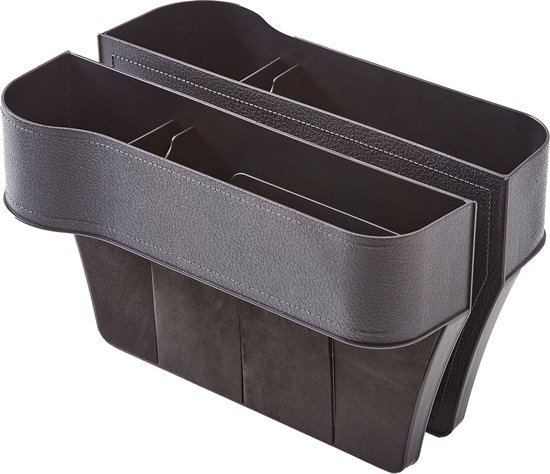 Auto Organizer Luxe – 2 stuks – Zwart – Links en Rechts – Universeel – Bekerhouder – Telefoonhouder