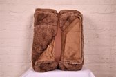 Superzachte fleece deken blanket 150x200cm Bruin