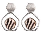 Sweet7 Zebra - Oorbellen - Zebra - Zilver - Hanger