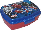 Lunchbox - broodtrommel -Spiderman - blauw/rood - 17 x 13 cm.